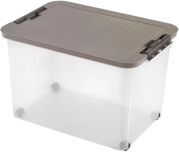 Boîte de rangement en plastique avec couvercle Heidrun R-box 45 l