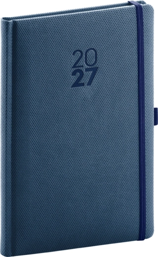 Agenda hebdomadaire Notique Diamante 2027 bleu 15 × 21 cm