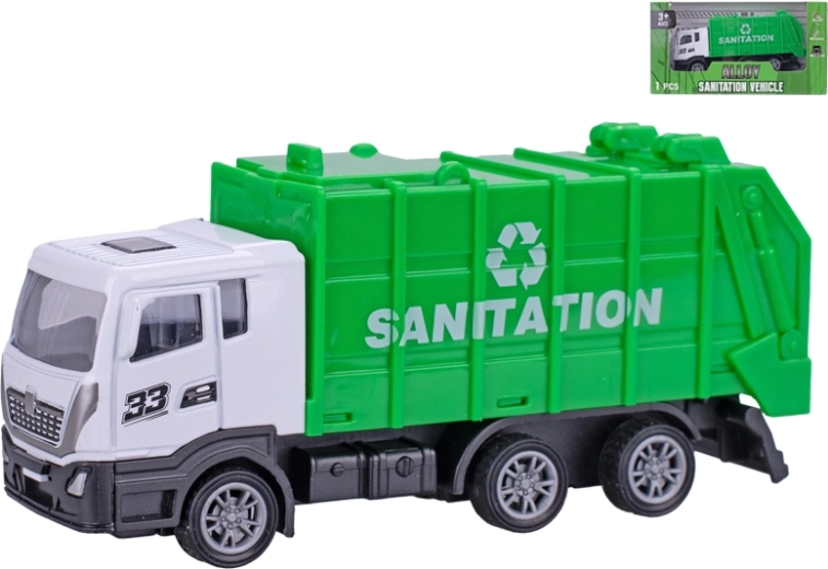 Camion-benne en métal 12 cm à rétrofriction