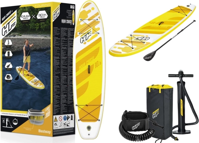 Paddleboard gonflable Hydro-Force jaune 320 x 76 x 12 cm
