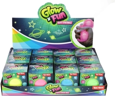 Balle anti-stress Glow ’n’ Fun – balle souple lumineuse