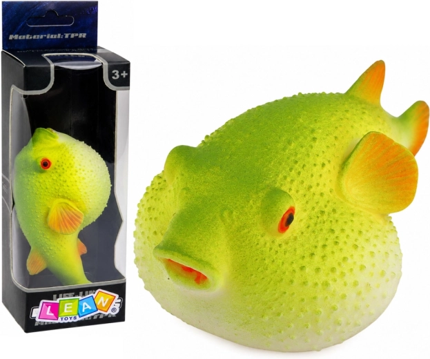 Figurine en caoutchouc de poisson-globe en TPR 12 cm