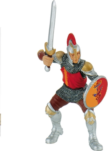 Bullyland chevalier avec épée en armure rouge