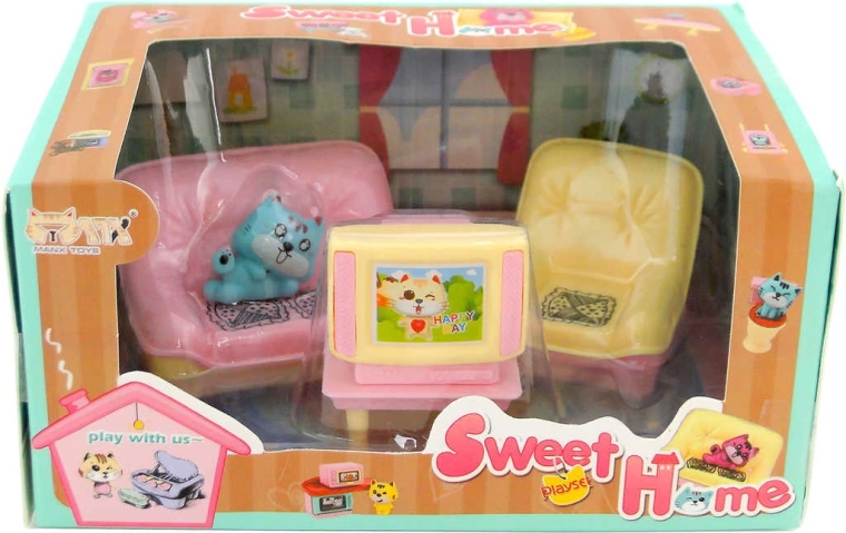 Set de jeu de meubles de salon pour maison de poupées
