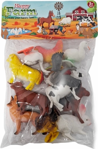 Animaux de la ferme – lot de 12 figurines d’animaux de ferme