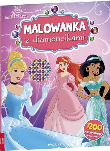 Disney Princesses – livre de coloriage avec autocollants diamantés
