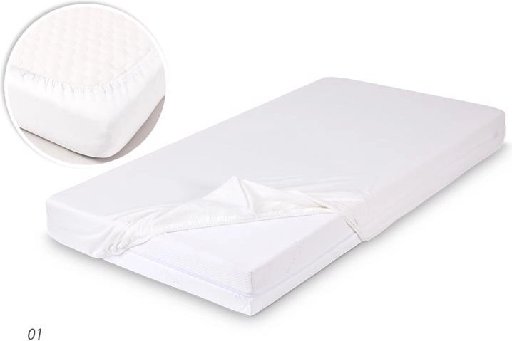 Drap-housse en bambou 60 × 120 cm blanc BABYMATEX