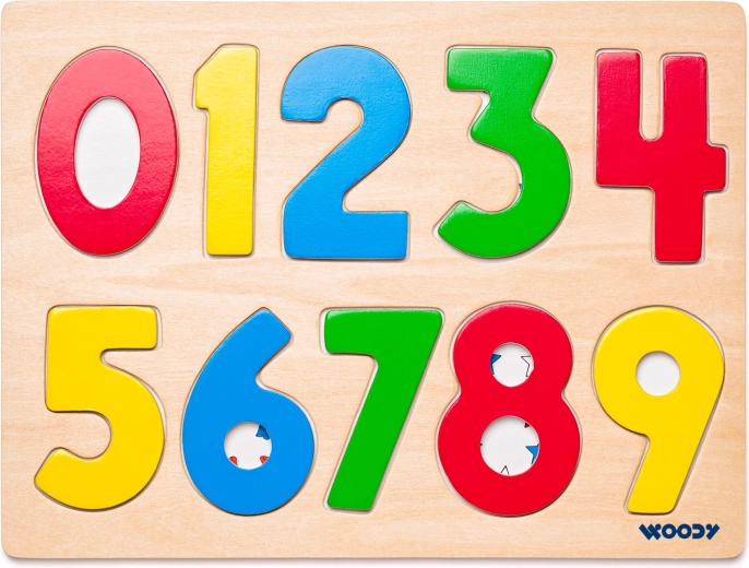 Puzzle sur planche chiffres avec coccinelles