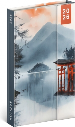 Agenda hebdomadaire magnétique 2026 Japon 13 x 21 cm