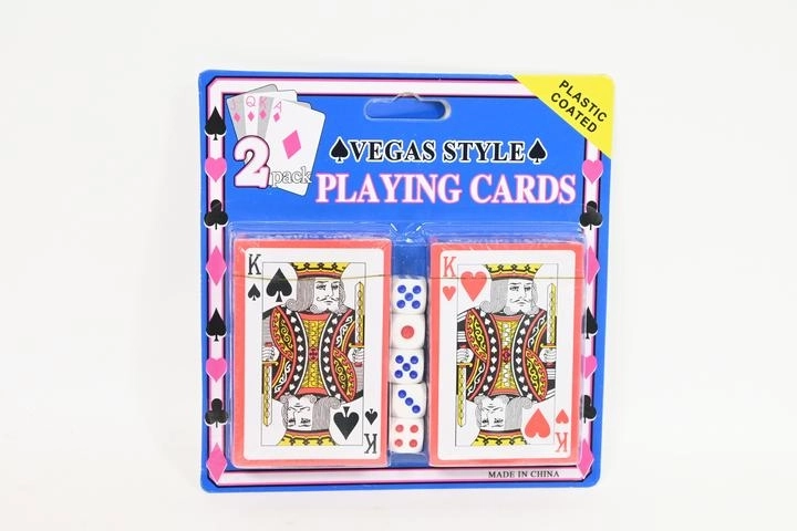Ensemble de jeu universel : 2 jeux de cartes à jouer et des dés