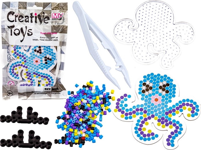 Perles à repasser – kit avec gabarit pieuvre - 1 pièce