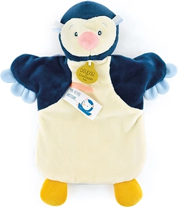 Marionnette peluche pingouin 25 cm