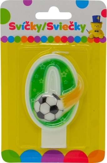 Bougie d’anniversaire motif lune avec le chiffre 0