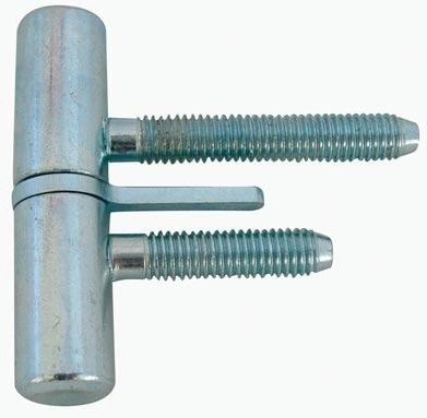 Penture de porte 60 mm avec vis et clou, zinguée bleue