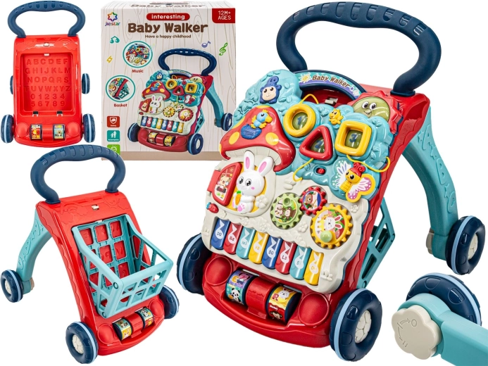 Trotteur interactif multifonction et chariot pousseur avec sons - 1 pièce