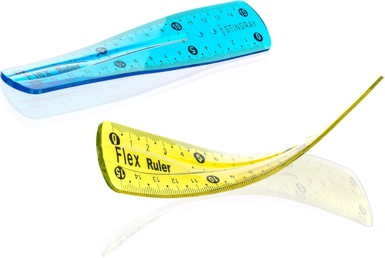 Règle Flexi flexible et incassable 15 cm (assortiment de couleurs)