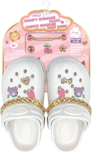 Sandales pour enfants blanches avec accessoires décoratifs, taille 31–32 (env. 200 mm)