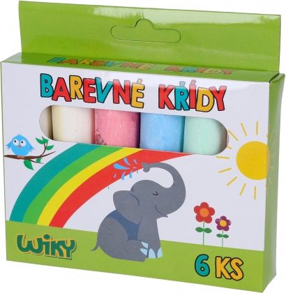 Craies de trottoir colorées 6 pcs