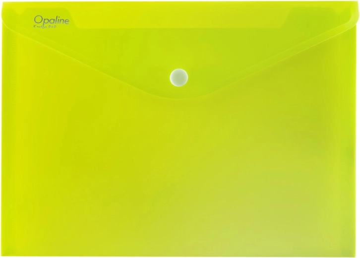 Pochette à bouton-pression A5 Opaline vert citron