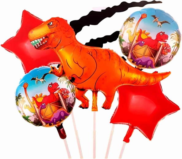 Ensemble de ballons d’anniversaire dinosaure, 5 pcs