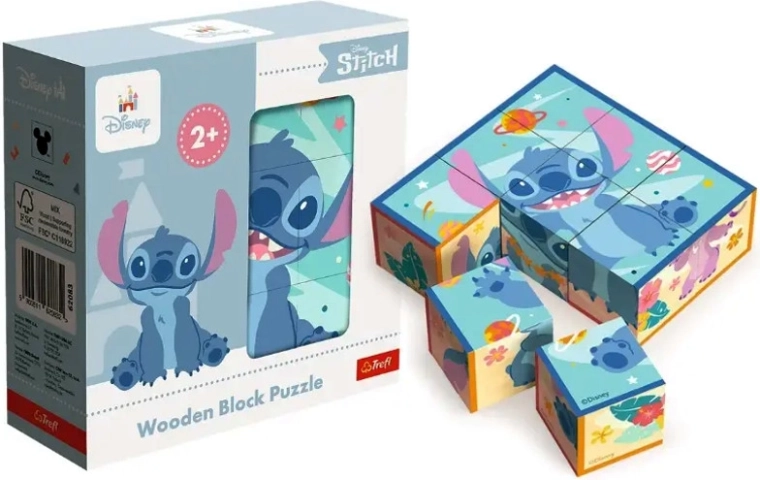 Cubes puzzle en bois Lilo & Stitch