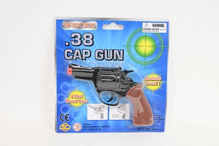 Pistolet à amorces en métal au style revolver