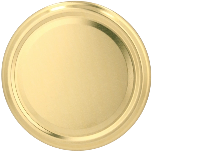 Lot de couvercles de stérilisation 66 mm or, 4 clips, 10 pcs