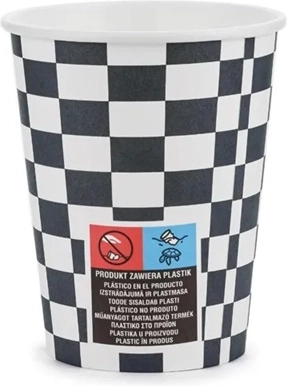 Gobelets de fête jetables Szachownica 220 ml – assortiment
