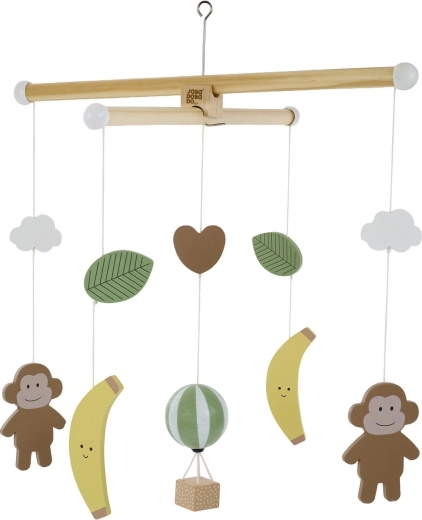 Jabadabado mobile en bois pour lit bébé singe
