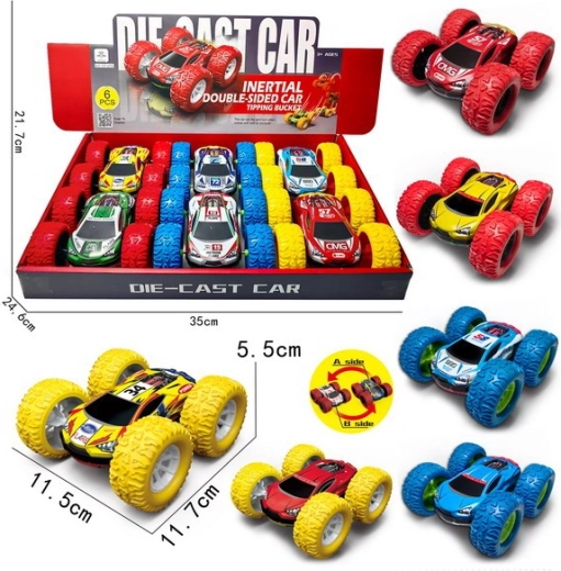 Voiture métallique double face 11,5 cm à friction