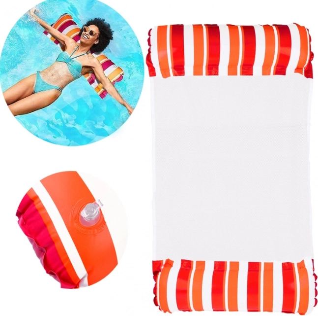 Matelas à bascule gonflable arc-en-ciel pour piscine et plage