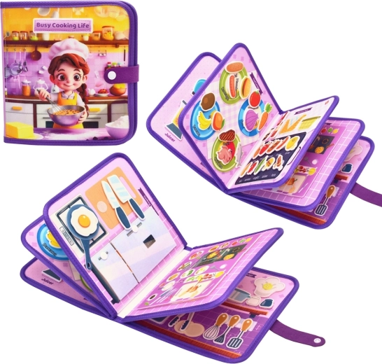 2Kids Toys livre sensoriel d’activités en tissu – cuisine