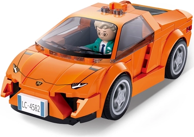 Voiture de course orange Sluban Metropolis