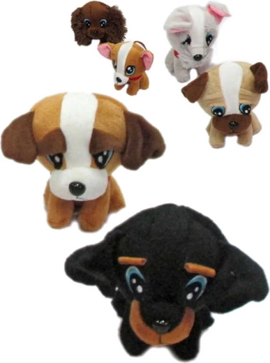 Chien en peluche golden retriever avec de grands yeux 20 cm (6 variantes) - 1 pièce
