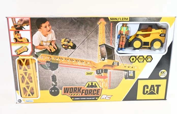 Grue à tour RC CAT 127 cm avec figurine et véhicule