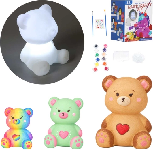 Lampe de chevet à peindre pour enfants, ourson