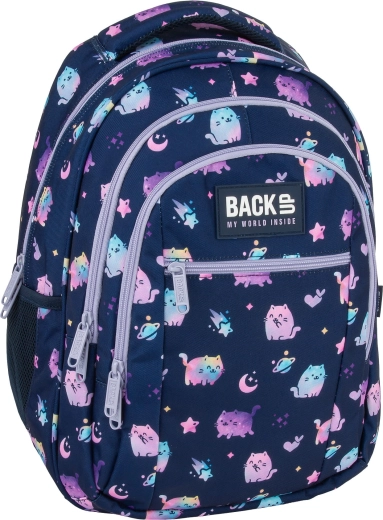 Sac à dos scolaire BackUP Violet Kittens 26 l