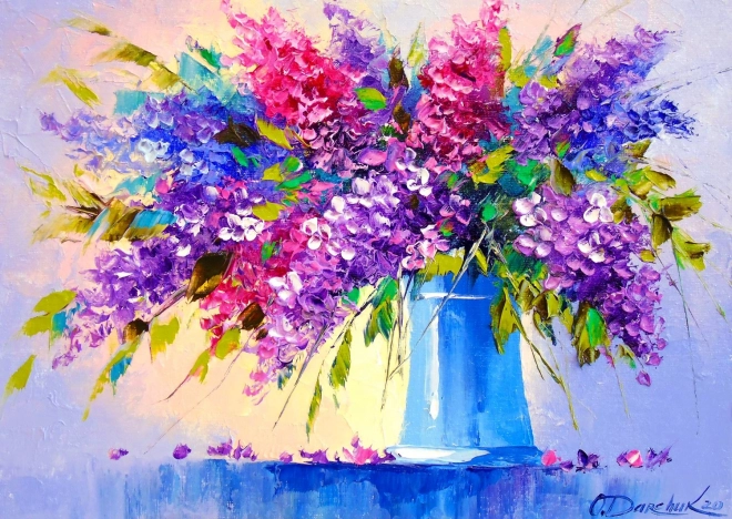 Puzzle Bouquet de lilas dans un vase 1000 pièces