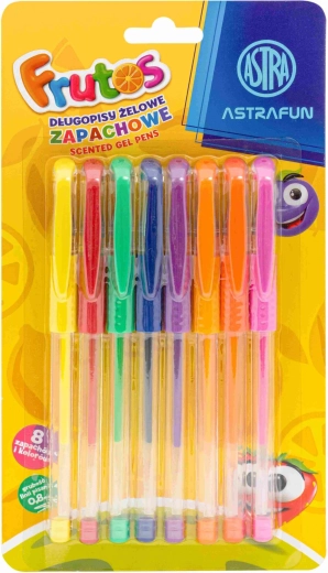 Set de stylos gel parfumés aux fruits, 8 pcs