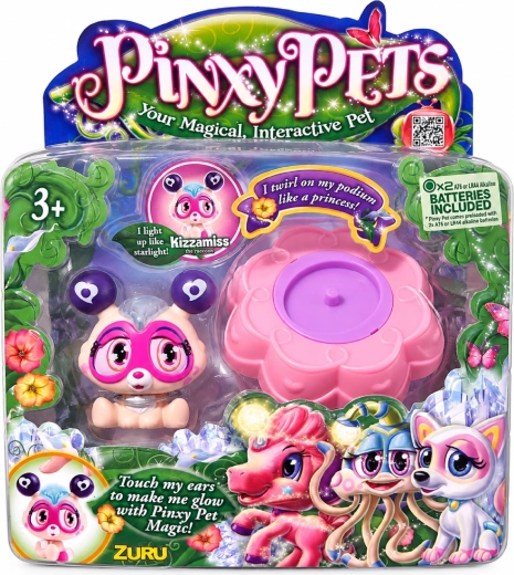 Animal interactif Pinxy Pets Kizzamiss, raton laveur avec socle magique