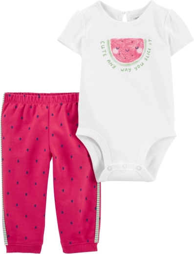 Ensemble fille Carter's body et pantalon de jogging Pink Watermelon