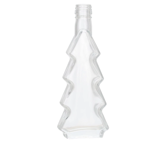 Bouteille en verre en forme de sapin de Noël 200 ml