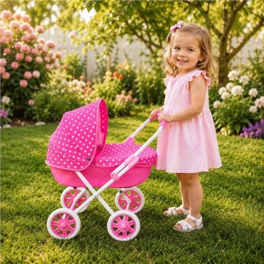 Poussette pour poupées New Baby Anička rose