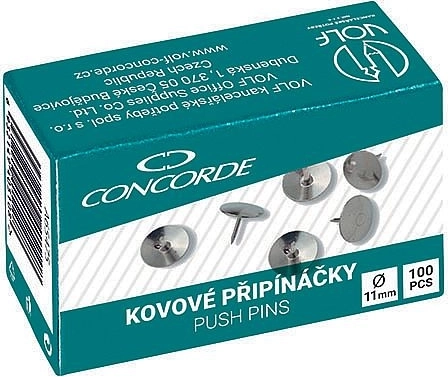 Punaises métalliques CONCORDE, 100 pcs, petites