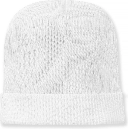 Bonnet Lovely Day en coton côtelé – blanc