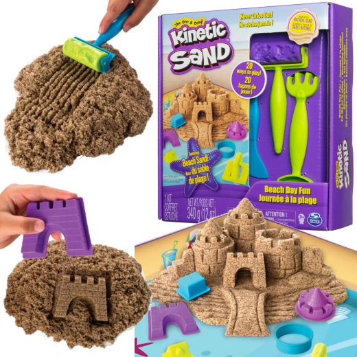 Kinetic Sand journée à la plage – set château et accessoires