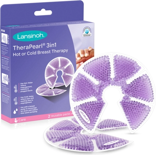 Lansinoh compresse gel chaude et froide pour les seins, 2 pcs