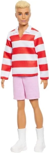 Barbie Ken modèle – rayures rouge‑blanc