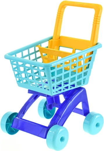 Chariot de courses pour enfants bleu 58 cm
