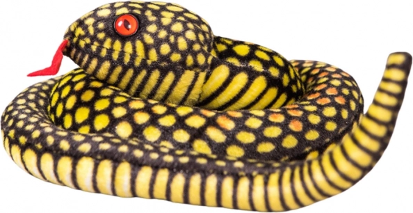 Serpent en peluche jaune 100 cm